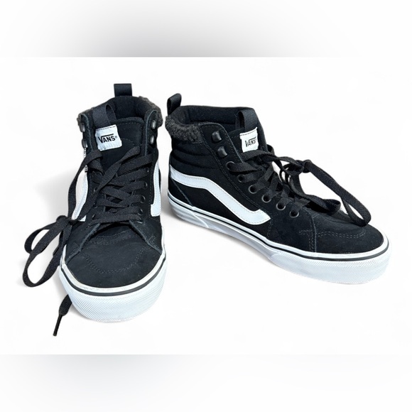 VANS Filmore Hi Vansguard Sneakers Women’s 7 Black White Suede Winter Skate Shoe - Picture 3 of 10